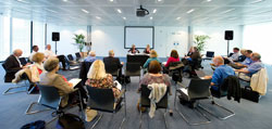 Participants at a Makers of Modern Biomedicine witness seminar