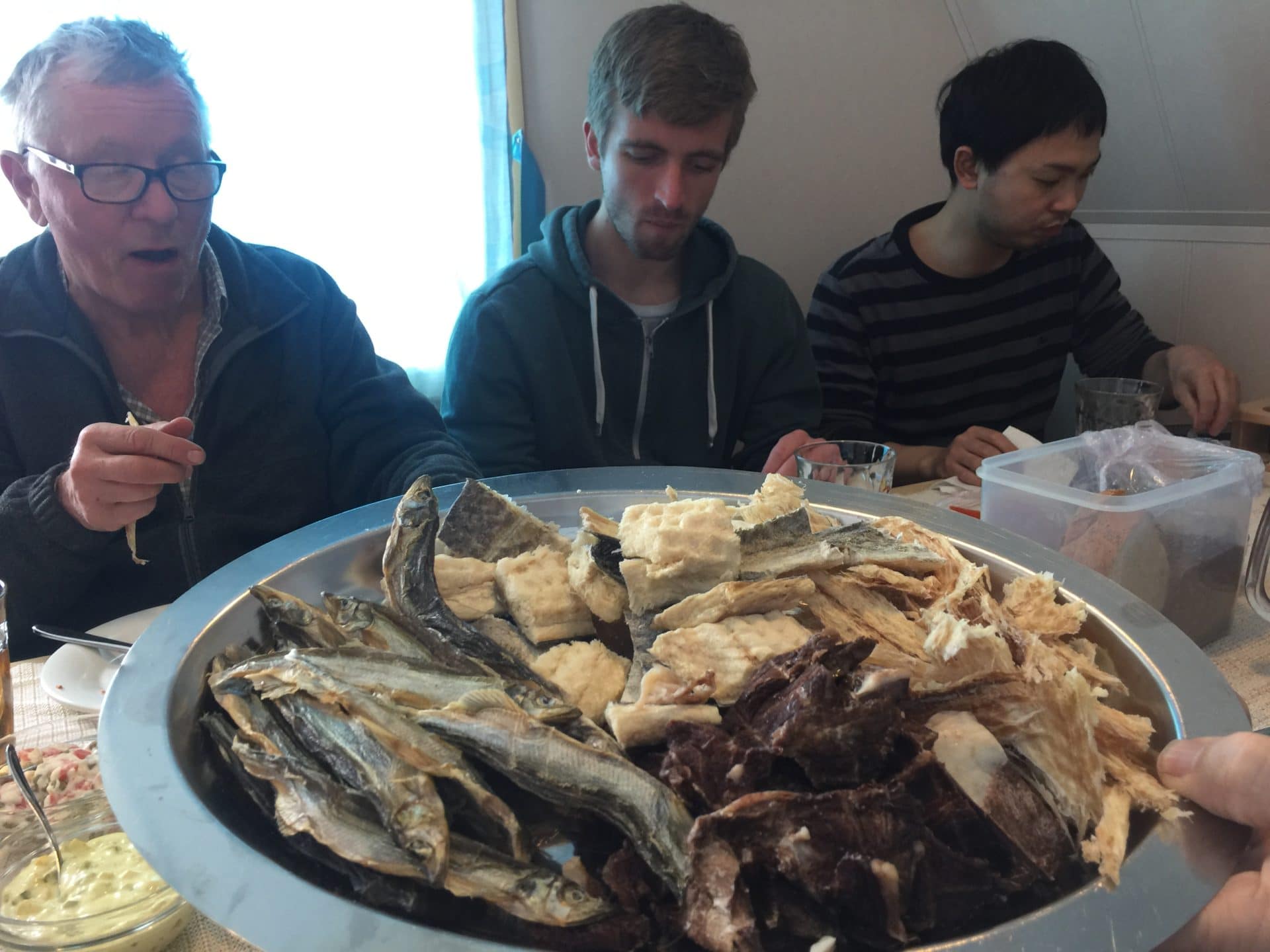 dry fish and musk ox