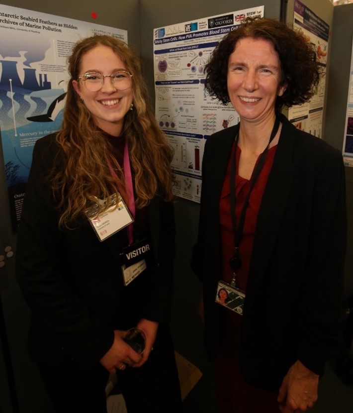 The Physiological Society prize winner, Grace Meaker with Anneliese Dodds