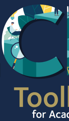 Blue front cover of the Physiology ECR Toolkit for Academics. It depicts the title with the subtitle 'Equipping early career researchers with the skills and knowledge to land their first faculty position'.