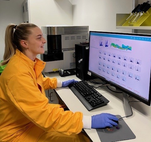 In the lab, tracking changes in the immune system from an intensified training session.