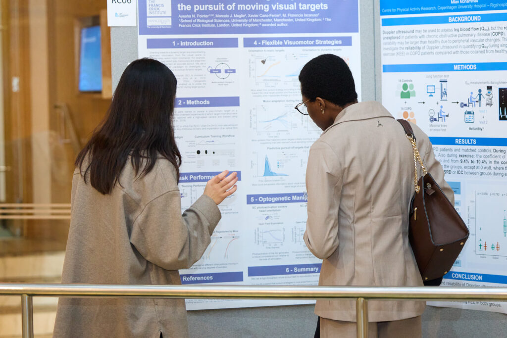 Ayesha Pointer (The Francis Crick Institute, UK) presenting her poster at the 2024 Physiological Society Member Forum 
