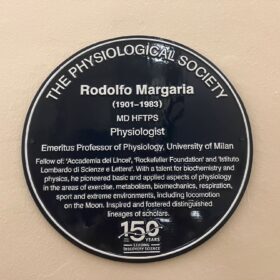 The Physiological Society unveiled a blue plaque at the University of Milan to honour the distinguished Italian physiologist Rodolfo Margaria. Read the news story to find out more.