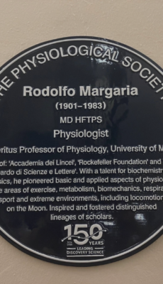 Physiological Society Honours Rodolfo Margaria with Blue Plaque Unveiling at the University of Milan. Read our news story.
