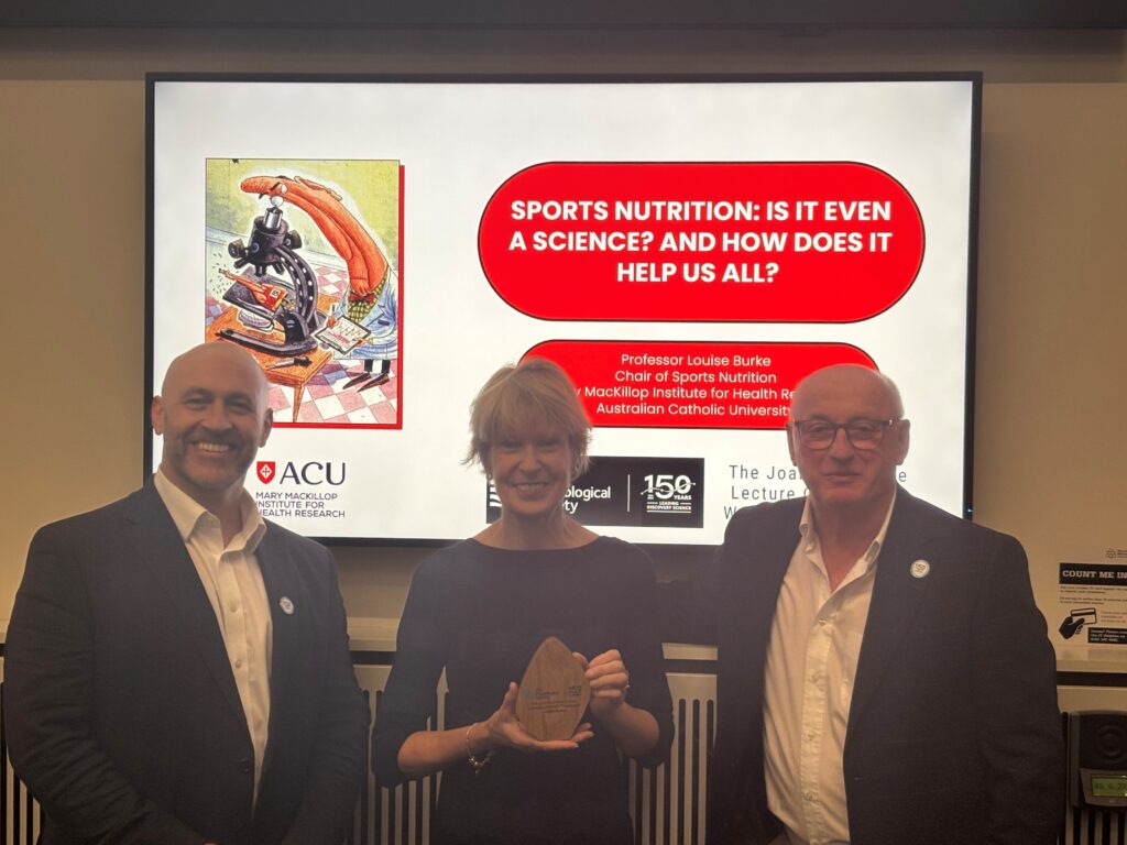 Louise Burke’s Prize Lecture ‘Sports Nutrition: Is it even a science? And how does it help us all?’ explained and defended the science underpinning sports nutrition. Read the news article to learn more about her research and career.
